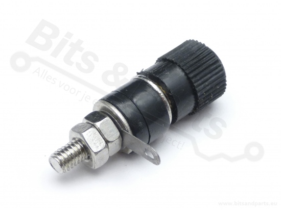 Laboratory connector banana plug black